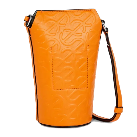 ECCO® Pot Wave skuldertaske i læder - Orange - Back