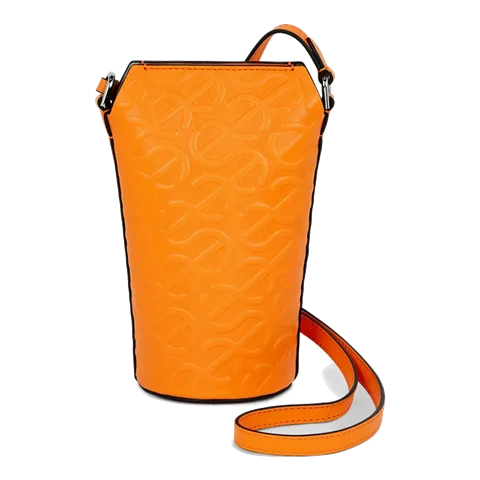 ECCO® Pot Wave skuldertaske i læder - Orange - Front