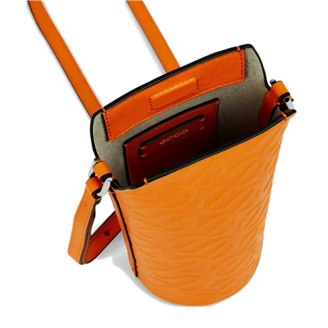 ECCO® Pot Wave Umhängetasche aus Leder - Orange - Inside