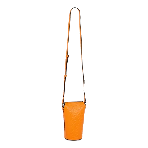 ECCO® Pot Wave Leather Crossbody Bag - Orange - Main
