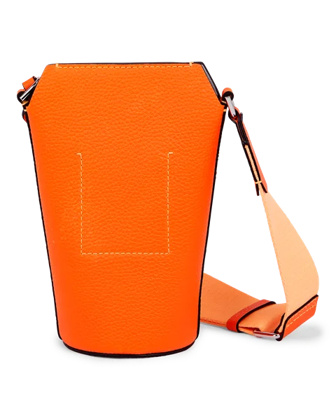 ECCO® Pot Umhängetasche aus Leder - Orange - B