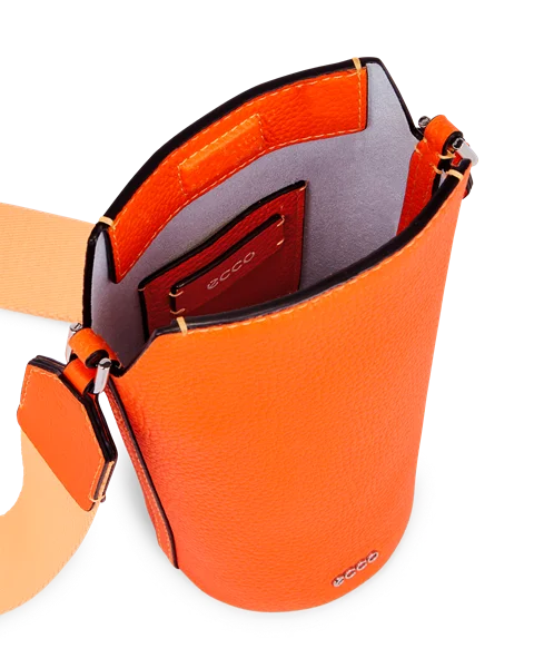ECCO® Pot Umhängetasche aus Leder - Orange - I