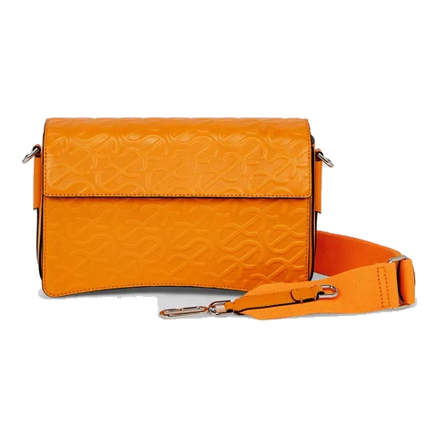 ECCO® Wave pinch vállpántos bőrtáska - Narancs - Front