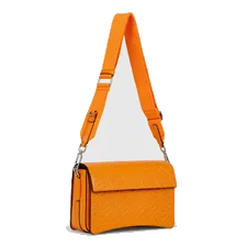 Skórzana torba przez ramię z klapką ECCO® Wave - Pomarańczowy - Main