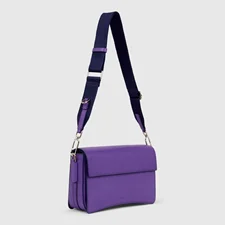 ECCO® Pinch Leather Crossbody Bag - Purple - Main