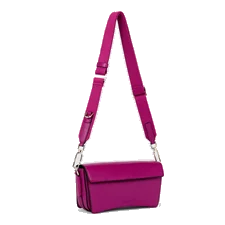 Skórzana torba przez ramię z klapką ECCO® Textureblock - Fioletowy - Main