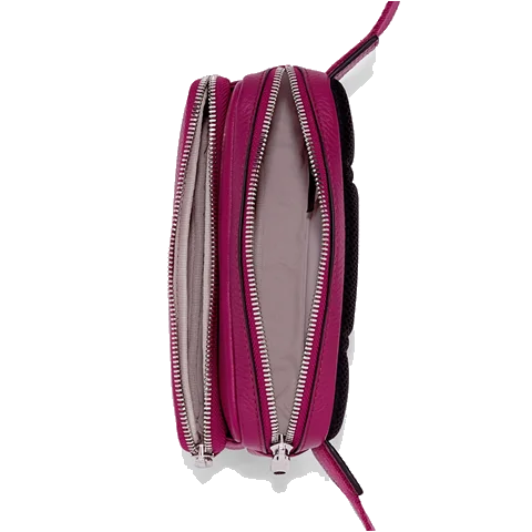 Bolsa cintura couro ECCO® Textureblock - Violeta - Birdeye