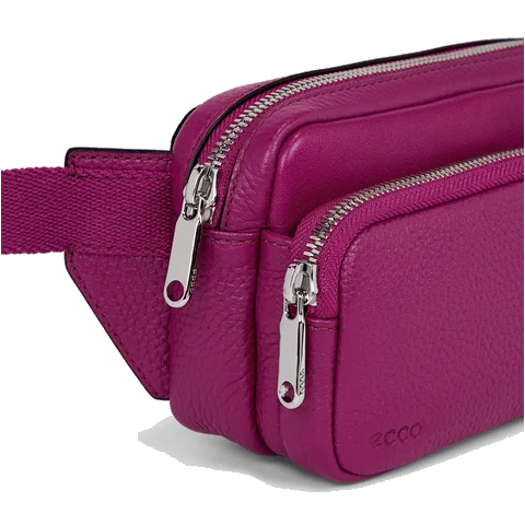 ECCO® Textureblock Leather Waist Bag - Purple - Lifestyle