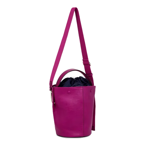 ECCO® Takeaway Leather Bucket Bag - Purple - Main