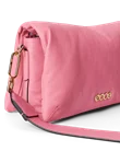 Skórzana torba przez ramię z klapką ECCO® - Różowy - D1