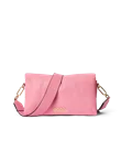 Skórzana torba przez ramię z klapką ECCO® - Różowy - M