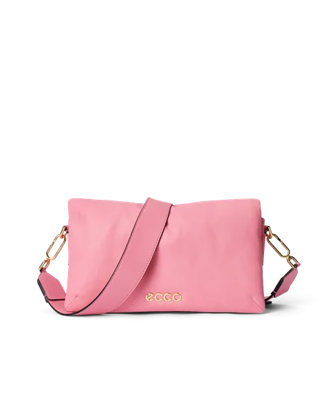 ECCO® Crossbody lædertaske med opadbuet bund - Pink - M