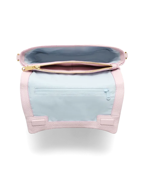 Kožená crossbody kabelka ECCO® Pinch - Růžová  - Be