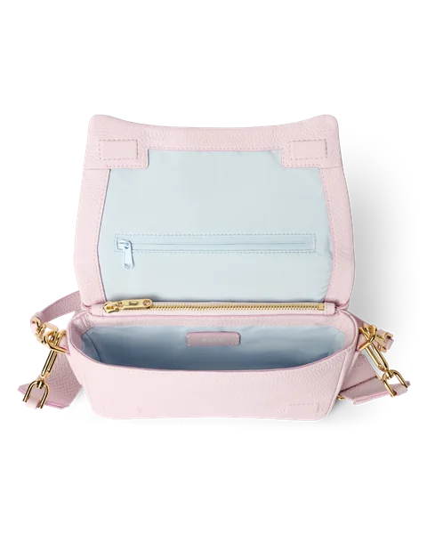 Kožená crossbody kabelka ECCO® Pinch - Růžová  - I