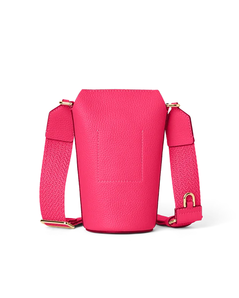 Kožená crossbody kabelka ECCO® Pot - Růžová  - B