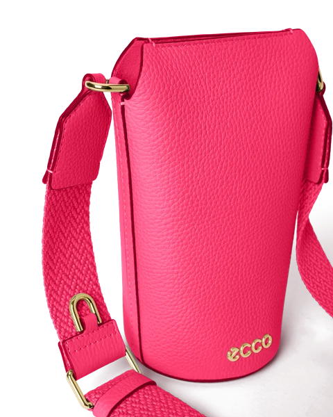 Kožená crossbody kabelka ECCO® Pot - Růžová  - D1