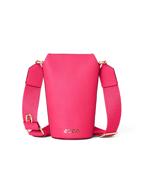 Kožená crossbody kabelka ECCO® Pot - Růžová  - M