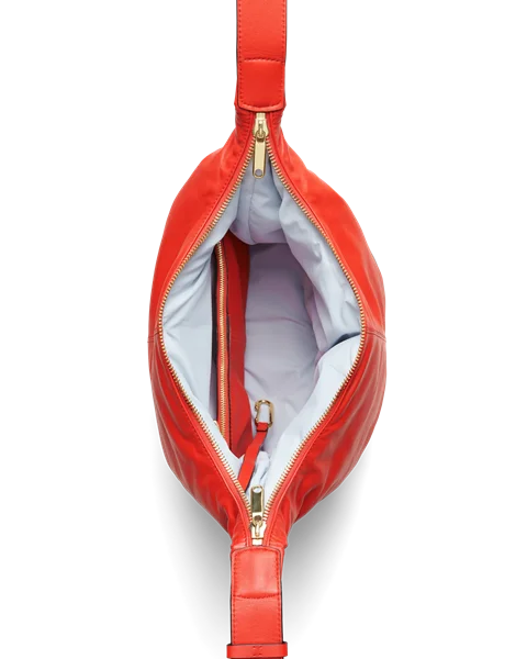 ECCO® Leather Hobo Bag - Red - Be