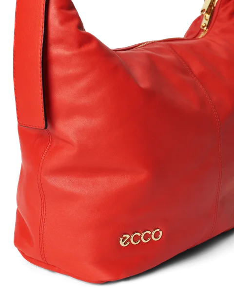 Kožená voľná kabelka ECCO® - Červená - D1