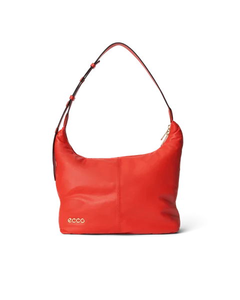 Skórzana torba hobo ECCO® - Czerwony - M