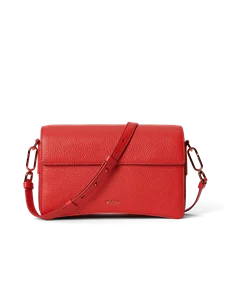 ECCO® Pinch crossbody-laukku nahkaa - Punainen - M