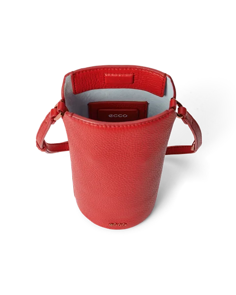 ECCO® Pot Umhängetasche aus Leder - Rot - I