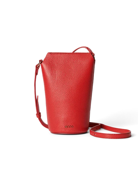 ECCO® Pot Umhängetasche aus Leder - Rot - M