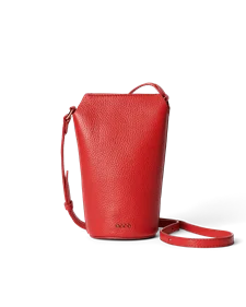 ECCO® Pot Umhängetasche aus Leder - Rot - M