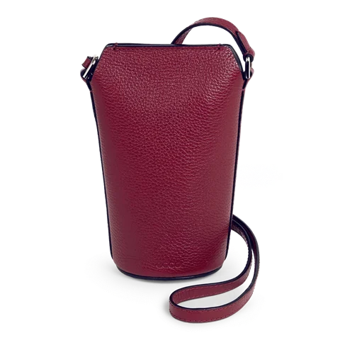 ECCO® Pot skuldertaske i læder - Rød - Front