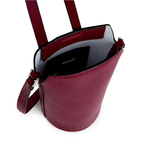 Skórzana torebka przez ramię ECCO® Pot - Czerwony - Inside