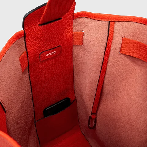 Kožená kabelka rameno ECCO® Sail - Červená - Inside