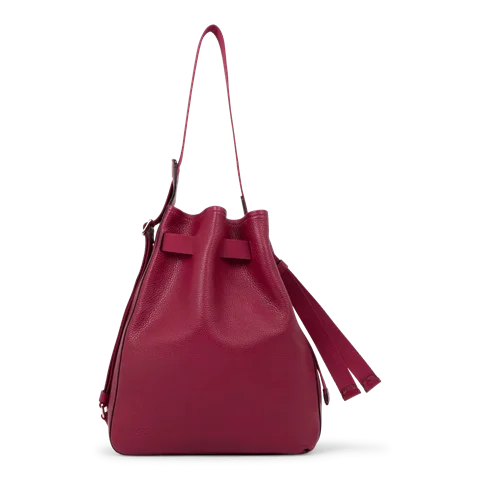 Skórzana torba na ramię ECCO® Sail - Czerwony - Front