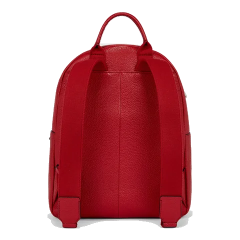 Malý kožený batoh ECCO® Textureblock - Červená - Back