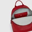 ECCO® Textureblock Leather Small Backpack - Red - Inside