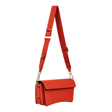 Skórzana torebka przez ramię ECCO® Textureblock - Czerwony - Main