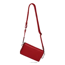 Skórzana torebka na telefon ECCO® Textureblock - Czerwony - Main