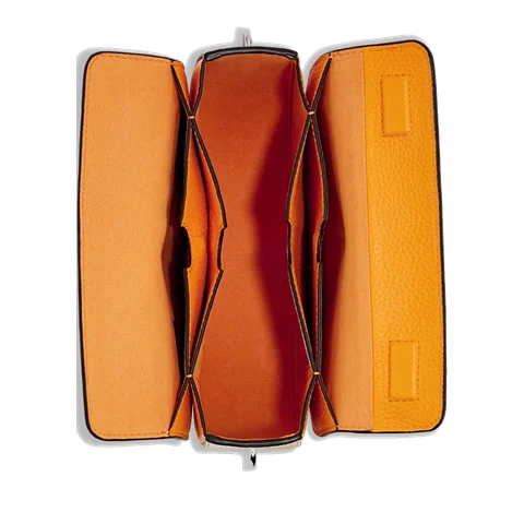 Skórzana torebka saddle bag ECCO® Colorblock - Żółty - Birdeye