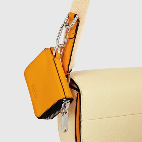 ECCO® Colorblock Leather Saddle Bag - Yellow - Lifestyle 2