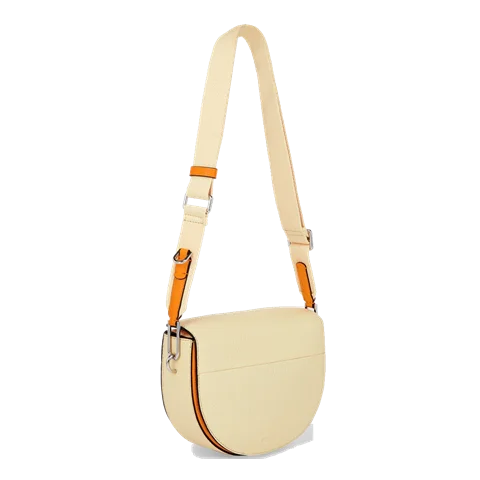 ECCO® Colorblock Leather Saddle Bag - Yellow - Main