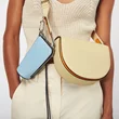 ECCO® Colorblock Leather Saddle Bag - Yellow - Lifestyle 3