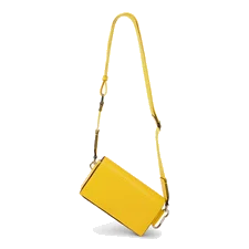 Skórzana torebka przez ramię ECCO® - Żółty - Main