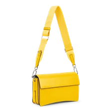 Skórzana torebka przez ramię ECCO® Pinch - Żółty - Main