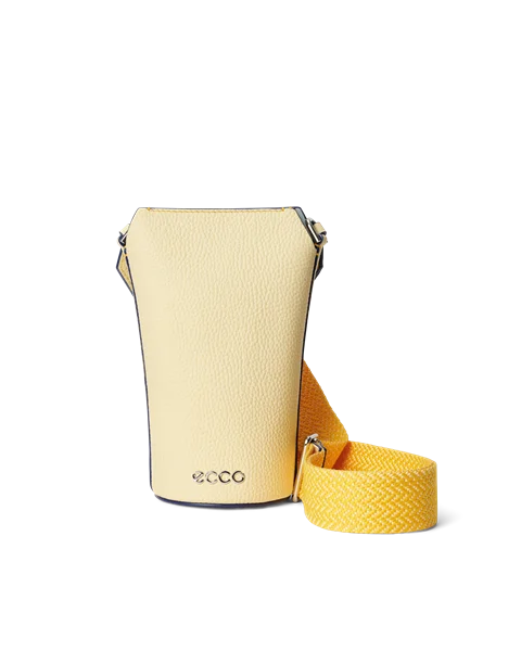 ECCO® Pot skuldertaske i læder - Gul - M