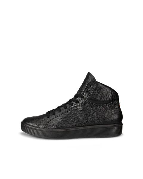 ECCO® Soft 60 Damen High-Top Sneaker aus Leder - Schwarz - O