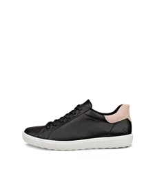 ECCO® Soft 7 Damen Ledersneaker - Schwarz - O