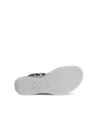 ECCO® Flowt Wedge Cork Damen Korksandale aus Leder mit Keilabsatz - Grau - S