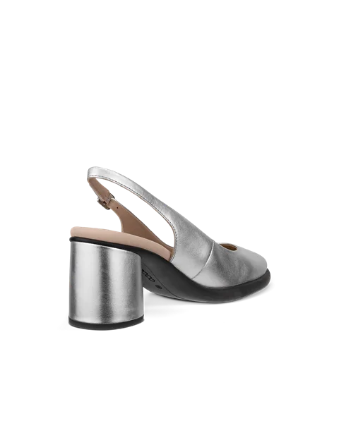 ECCO® Sculpted LX 55 Damen Lederpumps mit Blockabsatz - Silber - B