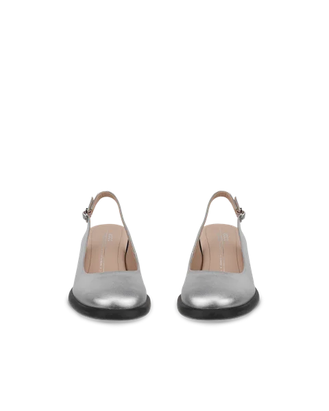 ECCO® Sculpted LX 55 Damen Lederpumps mit Blockabsatz - Silber - Front_Pair