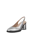 ECCO® Sculpted LX 55 Damen Lederpumps mit Blockabsatz - Silber - M