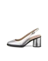 ECCO® Sculpted LX 55 Damen Lederpumps mit Blockabsatz - Silber - O